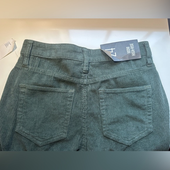 BDG Mom High Rise Green Corduroy Pants - Picture 2 of 5